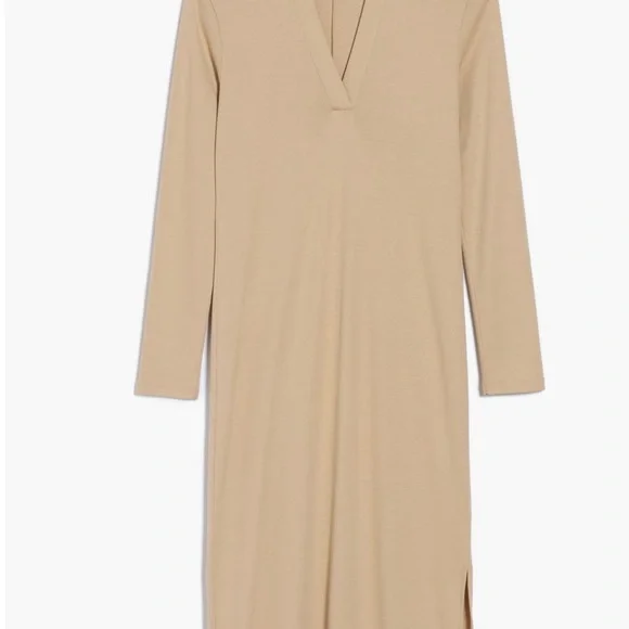 Vince Beige Knit Polo Sheath dress Size  NWT - Picture 4 of 14